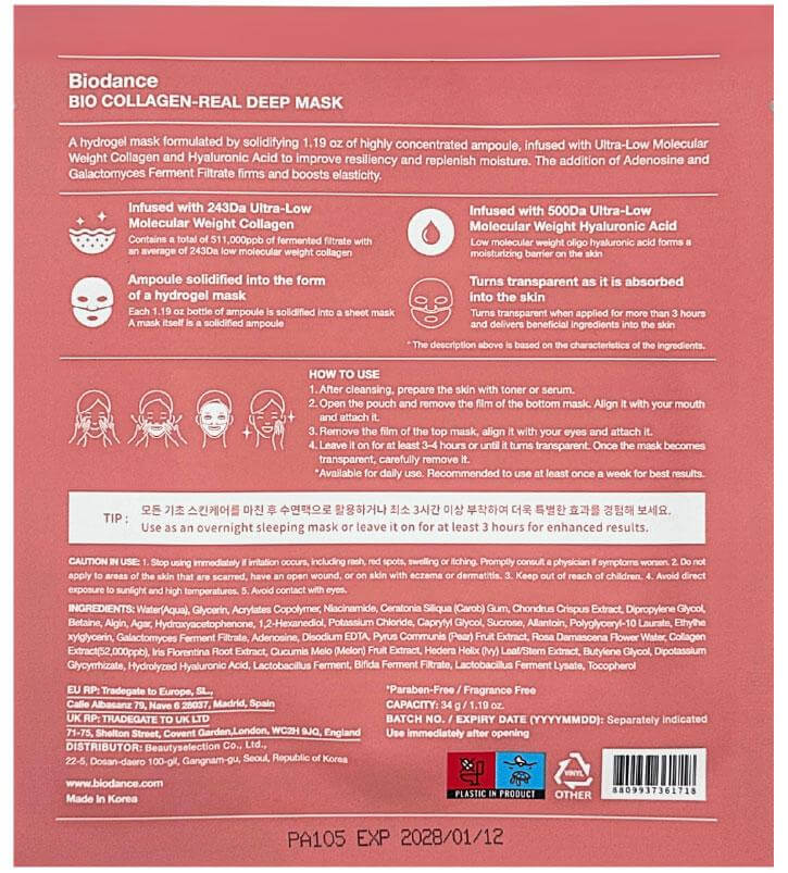 Biodance Bio-Collagen Real Deep Mask