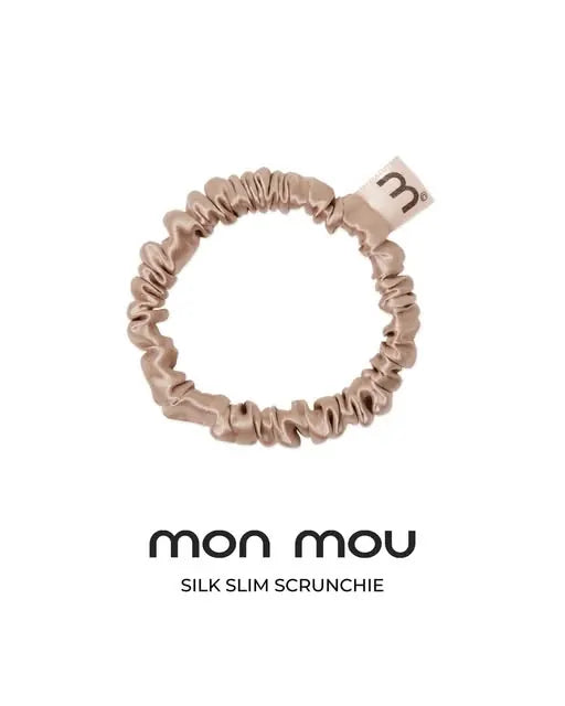 MON MOU Silk Slim Scrunchies Set