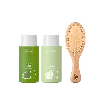 anillO Lime Sunday Hair & Brush Set